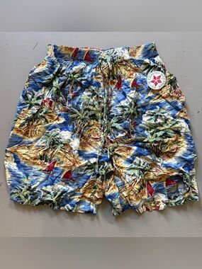 Vintage C.B. Casual Shorts Tropical Hawaiian Men’s Medium - 100% Rayon - NEW